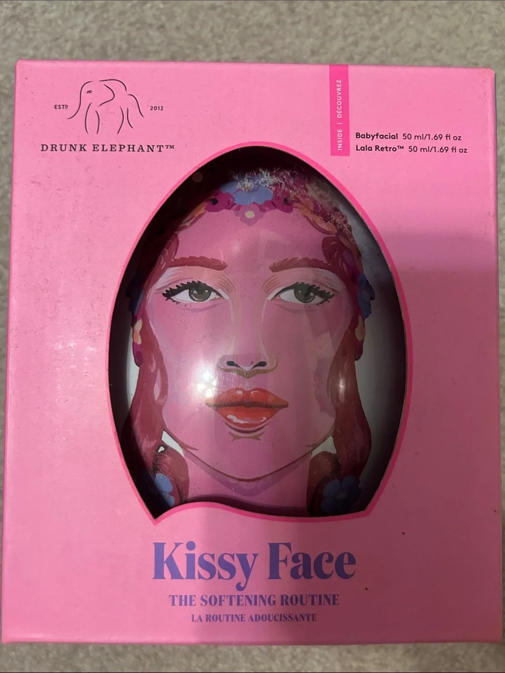 Brand new unopened Drunk Elephant Kissy Face skincare set